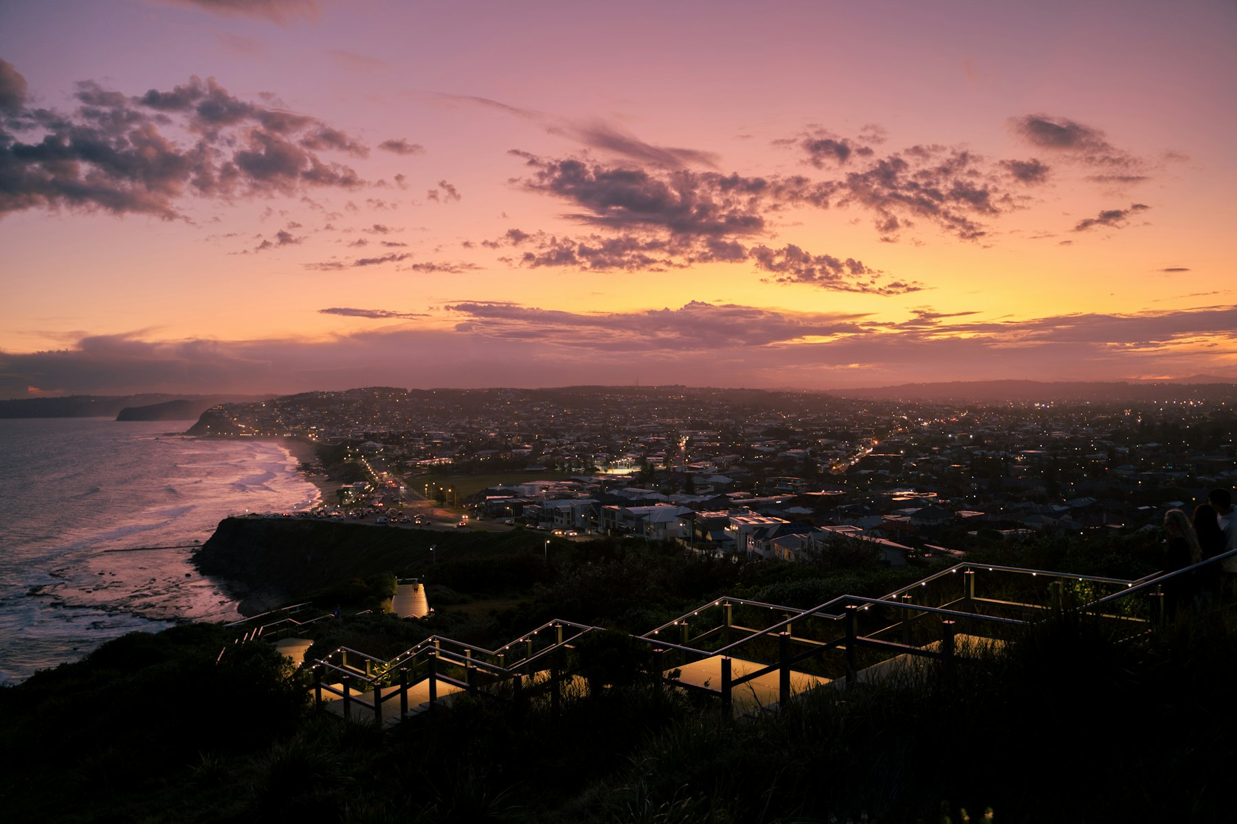 Newcastle at sunset, New South Wales